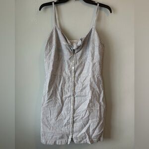 Abercrombie blue and white pinstripe mini dress